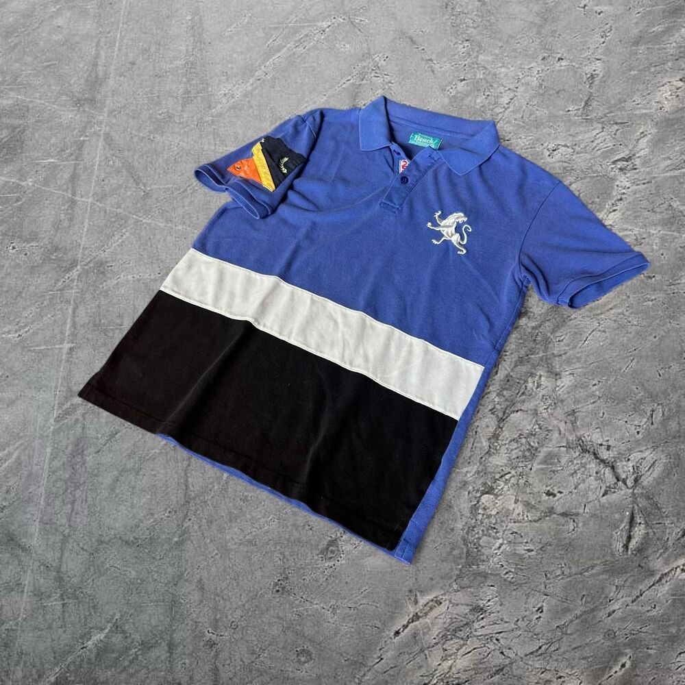 Bench vintage 90s big pony polo Y2K arm hit boxy fit insane polo tee shirt